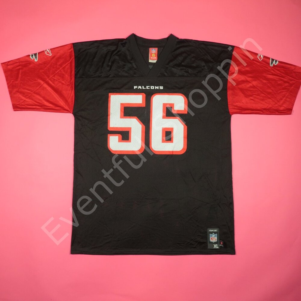 Vintage Reebok Atlanta Falcons Jersey Mens XL Black Keith Brooking 56 Mesh - Picture 3 of 10
